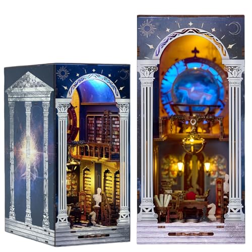 DIY Book Nook Kit - Die geheime Schriftrolle der Galaxie - Stellar Codex - 3D Puzzle, Montage Buchstütze für Erwachsene von KingStora