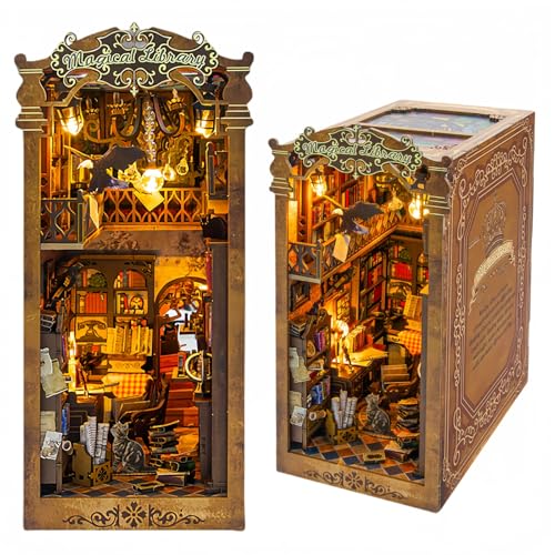 DIY Book Nook Kit - Magic Library - Halloween Style Wizard Library - 3D Puzzle Assembly Bookend for Adult DIY Book Nook Kit - Magic Library - Halloween Style Wizard Library - 3D Puzzle Assembly Bookend for Adult von KingStora