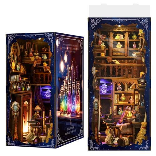 DIY Book Nook Kit - Master Alchemist's Studio Series - Wizard's Magical Apotheker - 3D Puzzle Assembly Bookend for Adult (Master Alchemist II) von KingStora