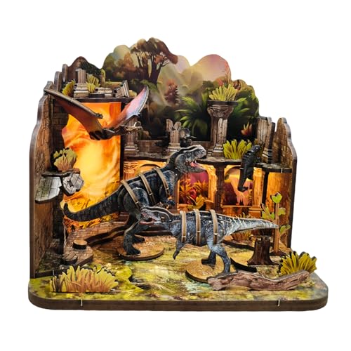 DIY Miniatur Dinosaurier 3D Puzzle Kit - Prehistoric World Diorama für Erwachsene (Dinosaurier Apokalypse) von KingStora