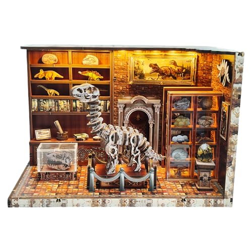 DIY Miniatur Dinosaurier 3D Puzzle Kit - Prehistoric World Diorama für Erwachsene (Dinosaurier-Ausstellungsraum) von KingStora