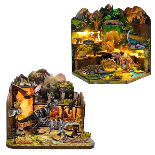 DIY Miniatur Eckhaus Kit - Mini Szene Puppenhaus - Detaillierte Mini Zimmer für Anfänger & Erwachsene (2in1) von KingStora