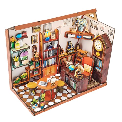 DIY Miniatur Eckzimmer Kit Studio Serie - Moderate Schwierigkeitsgrad Miniaturen für Anfänger & Erwachsene (Tom's Study) von KingStora