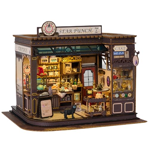 DIY Miniatur Kuchen Café Puppenhaus Kit - Magisches Coffee Shop & Apotheker Diorama - Detailliertes Handwerk für Erwachsene DIY Miniatur Kuchen Café Puppenhaus Kit - Magisches Coffee Shop & Apotheker Diorama - Detailliertes Handwerk für Erwachsene von KingStora
