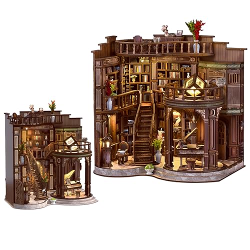 Dreamy Book Hall DIY Assembly House Kit - Luxuriöses Retro-Bibliotheksmodell, 888-teiliges 3D-Puzzle mit hohem Schwierigkeitsgrad für Erwachsene Dreamy Book Hall DIY Assembly House Kit - Luxuriöses Retro-Bibliotheksmodell, 888-teiliges 3D-Puzzle mit hohem Schwierigkeitsgrad für Erwachsene von KingStora