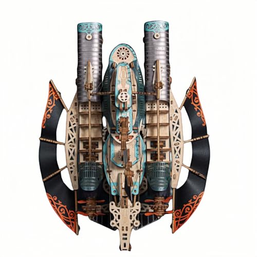 Fantasy-Luftschiff 3D-Puzzle - Inspiriert von Weltliteraturklassikern, faszinierende handgefertigte Modelle (Schiff aus Tausendundeiner Nacht) von KingStora