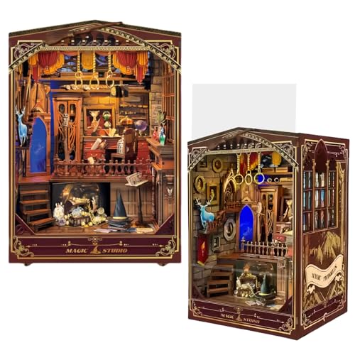 Wide DIY Book Nook Kit - Old Century Vintage Mystery - 3D Puzzle, Montage Horizontale Buchstütze für Erwachsene (Magic Workshop) von KingStora