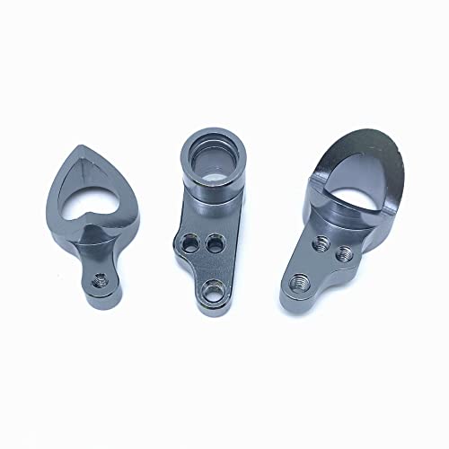 KingVal Ersatz-Lenkkupplung aus Metall, kompatibel mit Wltoys 144001 144002 124019 124018 124017 124016 RC Car (Titanfarbe) von KingVal