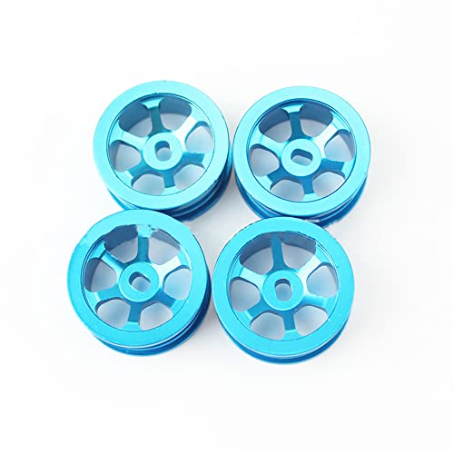 KingVal Ersatz-Radnabe aus Metall, kompatibel mit WLtoys K989 284131 1/28 RC Car (blau), 4 Stück von KingVal