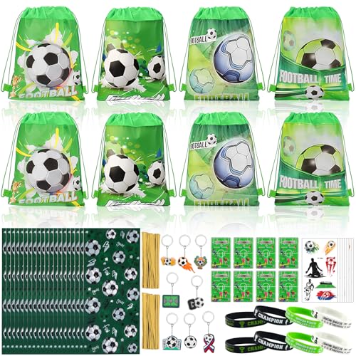 KingYH 60 Stück Fußball Mitgebsel Kindergeburtstag für Kinder mit Fussball Kordelzugbeutel Flipperspiel Schlüsselanhänger Silikonarmband Sticker Bonbontüte für Jungen Mädchen Fussball Gastgeschenke KingYH 60 Stück Fußball Mitgebsel Kindergeburtstag für Kinder mit Fussball Kordelzugbeutel Flipperspiel Schlüsselanhänger Silikonarmband Sticker Bonbontüte für Jungen Mädchen Fussball Gastgeschenke von KingYH
