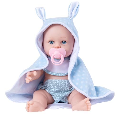 12-Zoll Babypuppen Pflegende Realistische Handgefertigte Ganzkörper Silikon Reborns Beliebtes Erziehungsspiel Geschenk Für Neugeborene Spielzeug Für Jungen Und Mädchen von Kingke
