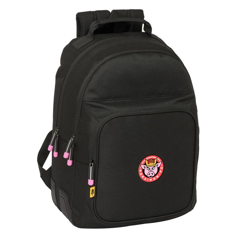 Schulrucksack Kings League Porcinos Schwarz 32 x 42 x 15 cm von Kings League