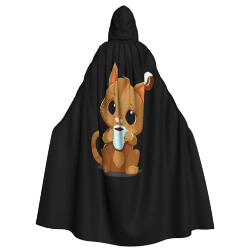 Brauner Kätzchen-Umhang mit Kapuze für Männer und Frauen: leichter Polyester-Umhang mit Kapuze – perfekt für Cosplay, Halloween und Kostümpartys Brauner Kätzchen-Umhang mit Kapuze für Männer und Frauen: leichter Polyester-Umhang mit Kapuze – perfekt für Cosplay, Halloween und Kostümpartys von Kingww