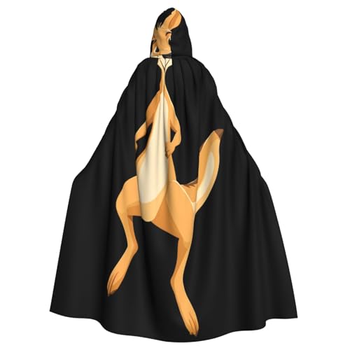 Crazy Jumping Kangaroo Halloween Kapuzenumhang für Männer und Frauen: leichter Polyester-Umhang mit Kapuze – perfekt für Cosplay, Halloween & Kostümpartys Crazy Jumping Kangaroo Halloween Kapuzenumhang für Männer und Frauen: leichter Polyester-Umhang mit Kapuze – perfekt für Cosplay, Halloween & Kostümpartys von Kingww