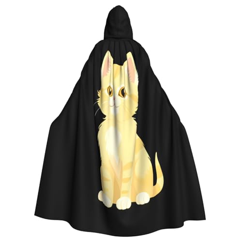 Cremiger gelber Halloween-Kapuzenumhang für Damen und Herren: leichter Polyester-Umhang mit Kapuze – perfekt für Cosplay, Halloween und Kostümpartys Cremiger gelber Halloween-Kapuzenumhang für Damen und Herren: leichter Polyester-Umhang mit Kapuze – perfekt für Cosplay, Halloween und Kostümpartys von Kingww