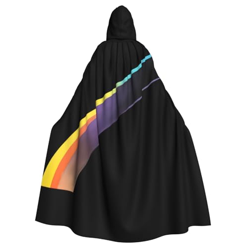 Halloween-Kapuzenumhang für Damen und Herren in hellem Regenbogen: leichter Polyester-Umhang mit Kapuze – perfekt für Cosplay, Halloween und Kostümpartys Halloween-Kapuzenumhang für Damen und Herren in hellem Regenbogen: leichter Polyester-Umhang mit Kapuze – perfekt für Cosplay, Halloween und Kostümpartys von Kingww