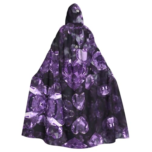 Kingww Amethyst-Halloween-Kapuzenumhang für Männer und Frauen: leichter Polyester-Umhang mit Kapuze – perfekt für Cosplay, Halloween & Kostümpartys von Kingww