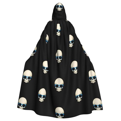 Kingww Blauer Sonnenbrille, kleiner Totenkopf-Umhang mit Kapuze, für Damen und Herren: leichter Polyester-Umhang mit Kapuze, perfekt für Cosplay, Halloween und Kostümpartys Kingww Blauer Sonnenbrille, kleiner Totenkopf-Umhang mit Kapuze, für Damen und Herren: leichter Polyester-Umhang mit Kapuze, perfekt für Cosplay, Halloween und Kostümpartys von Kingww