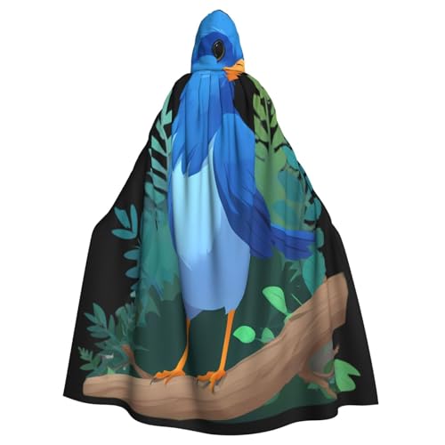 Kingww Blauer Vogel im Wald Halloween-Kapuzenumhang für Männer und Frauen: leichter Polyester-Umhang mit Kapuze, perfekt für Cosplay, Halloween und Kostümpartys Kingww Blauer Vogel im Wald Halloween-Kapuzenumhang für Männer und Frauen: leichter Polyester-Umhang mit Kapuze, perfekt für Cosplay, Halloween und Kostümpartys von Kingww