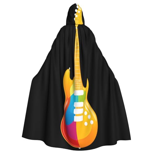 Kingww Bunter Gitarrengummis für Halloween mit Kapuze für Männer und Frauen: leichter Polyester-Umhang mit Kapuze – perfekt für Cosplay, Halloween und Kostümpartys Kingww Bunter Gitarrengummis für Halloween mit Kapuze für Männer und Frauen: leichter Polyester-Umhang mit Kapuze – perfekt für Cosplay, Halloween und Kostümpartys von Kingww