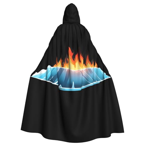 Kingww Burning Iceberg Halloween-Kapuzenumhang für Damen und Herren: leichter Polyester-Umhang mit Kapuze, perfekt für Cosplay, Halloween und Kostümpartys Kingww Burning Iceberg Halloween-Kapuzenumhang für Damen und Herren: leichter Polyester-Umhang mit Kapuze, perfekt für Cosplay, Halloween und Kostümpartys von Kingww