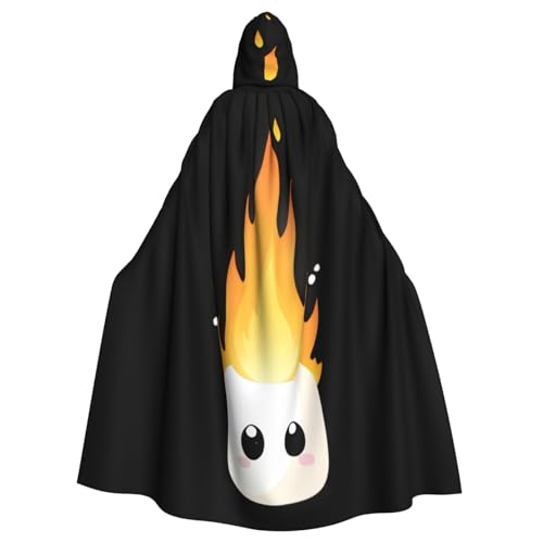 Kingww Burning Marshmallow Halloween Kapuzenumhang für Männer und Frauen: leichter Polyester-Umhang mit Kapuze – perfekt für Cosplay, Halloween & Kostümpartys Kingww Burning Marshmallow Halloween Kapuzenumhang für Männer und Frauen: leichter Polyester-Umhang mit Kapuze – perfekt für Cosplay, Halloween & Kostümpartys von Kingww