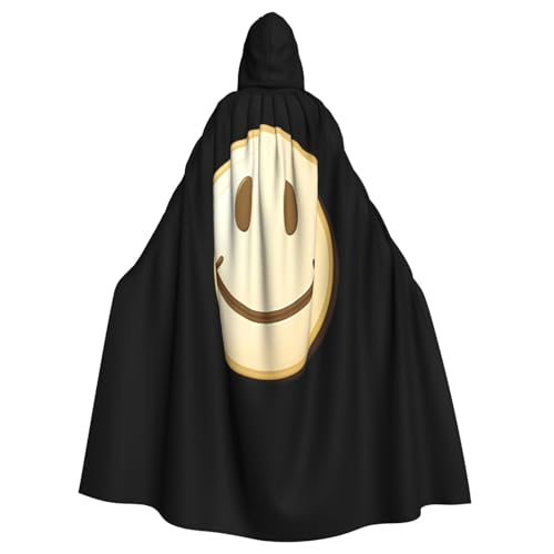 Kingww Cremefarbener Halloween-Umhang mit Smiley-Gesicht für Damen und Herren: leichter Polyester-Umhang mit Kapuze, perfekt für Cosplay, Halloween und Kostümpartys Kingww Cremefarbener Halloween-Umhang mit Smiley-Gesicht für Damen und Herren: leichter Polyester-Umhang mit Kapuze, perfekt für Cosplay, Halloween und Kostümpartys von Kingww