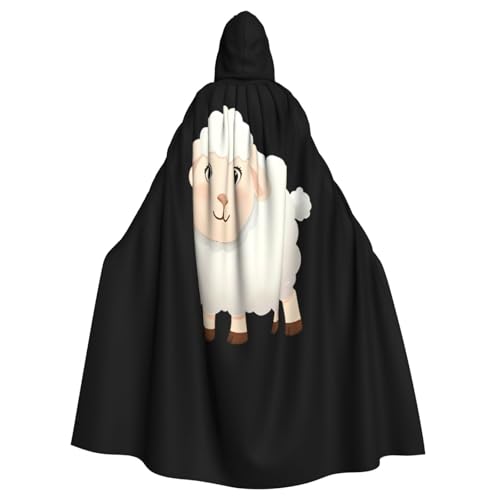 Kingww Das schüchterne kleine Schaf Halloween Kapuzenumhang für Männer und Frauen: leichter Polyester-Umhang mit Kapuze – perfekt für Cosplay, Halloween & Kostümpartys Kingww Das schüchterne kleine Schaf Halloween Kapuzenumhang für Männer und Frauen: leichter Polyester-Umhang mit Kapuze – perfekt für Cosplay, Halloween & Kostümpartys von Kingww