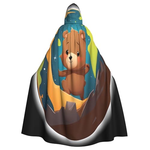 Kingww Der kleine Bär auf dem Planeten Halloween-Kapuzenumhang für Männer und Frauen: leichter Polyester-Umhang mit Kapuze – perfekt für Cosplay, Halloween und Kostümpartys Kingww Der kleine Bär auf dem Planeten Halloween-Kapuzenumhang für Männer und Frauen: leichter Polyester-Umhang mit Kapuze – perfekt für Cosplay, Halloween und Kostümpartys von Kingww