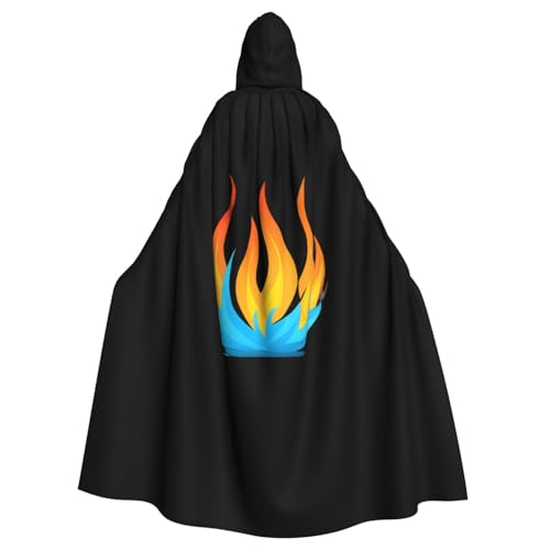 Kingww Dunkelblaue Flamme Halloween Kapuzenumhang für Männer und Frauen: leichter Polyester-Umhang mit Kapuze – perfekt für Cosplay, Halloween & Kostümpartys Kingww Dunkelblaue Flamme Halloween Kapuzenumhang für Männer und Frauen: leichter Polyester-Umhang mit Kapuze – perfekt für Cosplay, Halloween & Kostümpartys von Kingww