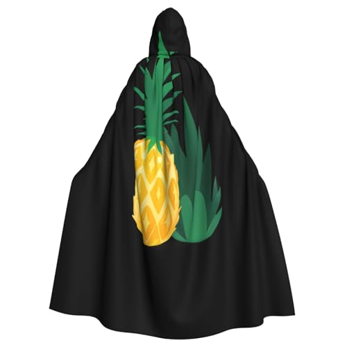 Kingww Glänzender kleiner Ananas-Halloween-Umhang mit Kapuze für Männer und Frauen: leichter Polyester-Umhang mit Kapuze – perfekt für Cosplay, Halloween und Kostümpartys Kingww Glänzender kleiner Ananas-Halloween-Umhang mit Kapuze für Männer und Frauen: leichter Polyester-Umhang mit Kapuze – perfekt für Cosplay, Halloween und Kostümpartys von Kingww