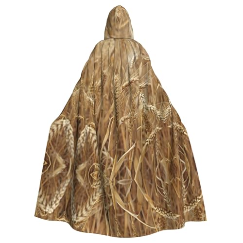 Kingww Goldener Stalk Halloween Kapuzenumhang für Damen und Herren: leichter Polyester-Umhang mit Kapuze – perfekt für Cosplay, Halloween & Kostümpartys von Kingww