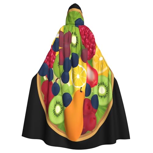 Kingww Halloween-Kapuzenumhang für Damen und Herren in Obstsalatfarben, leichter Polyester-Umhang mit Kapuze – perfekt für Cosplay, Halloween und Kostümpartys Kingww Halloween-Kapuzenumhang für Damen und Herren in Obstsalatfarben, leichter Polyester-Umhang mit Kapuze – perfekt für Cosplay, Halloween und Kostümpartys von Kingww