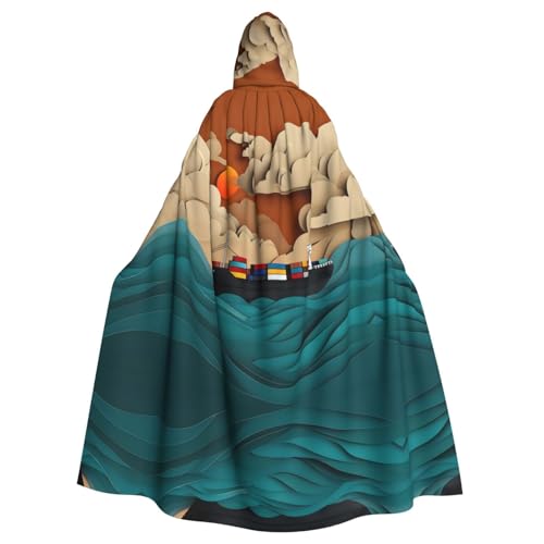 Kingww Halloween-Kapuzenumhang für Damen und Herren: leichter Polyester-Umhang mit Kapuze, perfekt für Cosplay, Halloween und Kostümpartys Kingww Halloween-Kapuzenumhang für Damen und Herren: leichter Polyester-Umhang mit Kapuze, perfekt für Cosplay, Halloween und Kostümpartys von Kingww