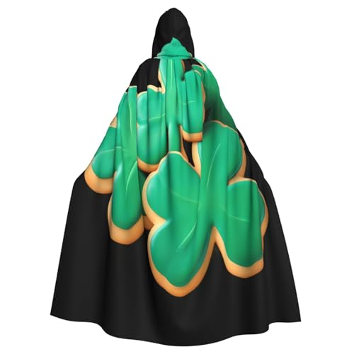 Kingww Halloween-Kapuzenumhang in Kleeblattform für Damen und Herren: leichter Polyester-Umhang mit Kapuze – perfekt für Cosplay, Halloween und Kostümpartys von Kingww