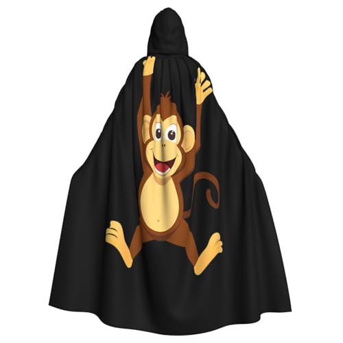 Kingww Halloween-Kapuzenumhang mit Affe für Damen und Herren: leichter Polyester-Umhang mit Kapuze, perfekt für Cosplay, Halloween und Kostümpartys Kingww Halloween-Kapuzenumhang mit Affe für Damen und Herren: leichter Polyester-Umhang mit Kapuze, perfekt für Cosplay, Halloween und Kostümpartys von Kingww