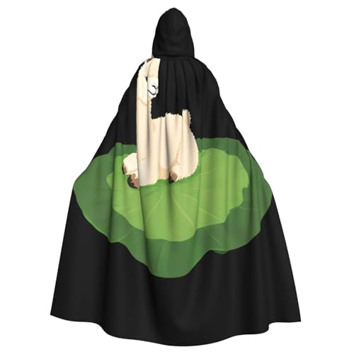 Kingww Halloween-Kapuzenumhang mit Alpaka auf Lotusblatt für Damen und Herren: leichter Polyester-Umhang mit Kapuze, perfekt für Cosplay, Halloween und Kostümpartys Kingww Halloween-Kapuzenumhang mit Alpaka auf Lotusblatt für Damen und Herren: leichter Polyester-Umhang mit Kapuze, perfekt für Cosplay, Halloween und Kostümpartys von Kingww