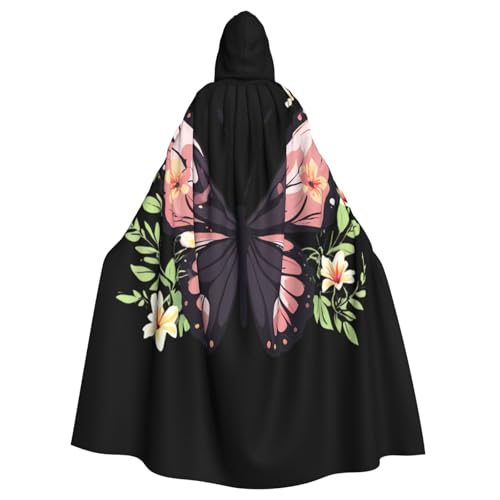 Kingww Halloween Kapuzenumhang mit Blumen auf Schmetterlingsflügeln für Männer und Frauen: leichter Polyester-Umhang mit Kapuze – perfekt für Cosplay, Halloween und Kostümpartys Kingww Halloween Kapuzenumhang mit Blumen auf Schmetterlingsflügeln für Männer und Frauen: leichter Polyester-Umhang mit Kapuze – perfekt für Cosplay, Halloween und Kostümpartys von Kingww
