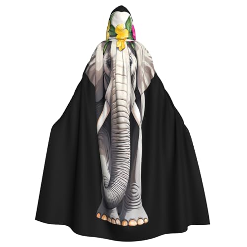 Kingww Halloween-Kapuzenumhang mit Blumenmuster für Damen und Herren: leichter Polyester-Umhang mit Kapuze, perfekt für Cosplay, Halloween und Kostümpartys Kingww Halloween-Kapuzenumhang mit Blumenmuster für Damen und Herren: leichter Polyester-Umhang mit Kapuze, perfekt für Cosplay, Halloween und Kostümpartys von Kingww