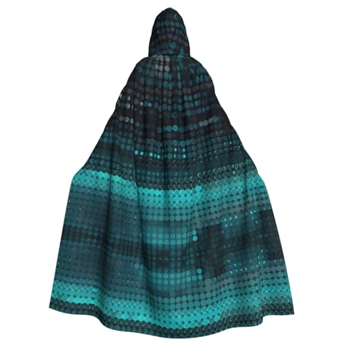 Kingww Halloween-Kapuzenumhang mit Gittermuster für Damen und Herren: leichter Polyester-Umhang mit Kapuze – perfekt für Cosplay, Halloween und Kostümpartys von Kingww