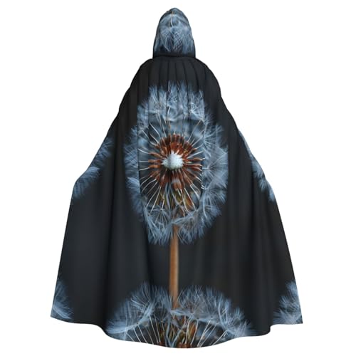 Kingww Halloween-Kapuzenumhang mit Löwenzahnsamen, für Damen und Herren: leichter Polyester-Umhang mit Kapuze, perfekt für Cosplay, Halloween und Kostümpartys von Kingww