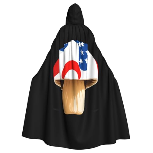 Kingww Halloween-Kapuzenumhang mit Pilzen mit Nationalflaggen für Damen und Herren: leichter Polyester-Umhang mit Kapuze, perfekt für Cosplay, Halloween und Kostümpartys Kingww Halloween-Kapuzenumhang mit Pilzen mit Nationalflaggen für Damen und Herren: leichter Polyester-Umhang mit Kapuze, perfekt für Cosplay, Halloween und Kostümpartys von Kingww