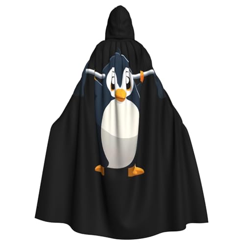 Kingww Halloween Kapuzenumhang mit Pinguinen für Männer und Frauen: leichter Polyester-Umhang mit Kapuze – perfekt für Cosplay, Halloween und Kostümpartys Kingww Halloween Kapuzenumhang mit Pinguinen für Männer und Frauen: leichter Polyester-Umhang mit Kapuze – perfekt für Cosplay, Halloween und Kostümpartys von Kingww