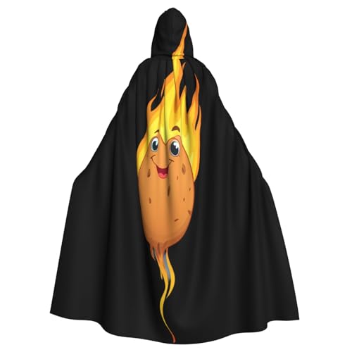 Kingww Halloween-Kapuzenumhang mit Süßkartoffel in Flammen für Damen und Herren: leichter Polyester-Umhang mit Kapuze, perfekt für Cosplay, Halloween und Kostümpartys Kingww Halloween-Kapuzenumhang mit Süßkartoffel in Flammen für Damen und Herren: leichter Polyester-Umhang mit Kapuze, perfekt für Cosplay, Halloween und Kostümpartys von Kingww
