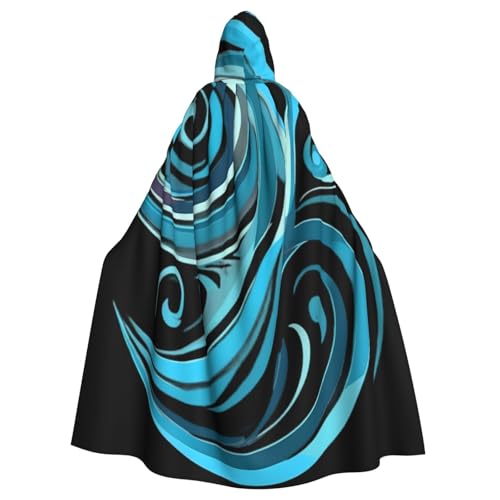 Kingww Halloween-Kapuzenumhang mit abstraktem Wellenmuster für Damen und Herren: leichter Polyester-Umhang mit Kapuze, perfekt für Cosplay, Halloween und Kostümpartys Kingww Halloween-Kapuzenumhang mit abstraktem Wellenmuster für Damen und Herren: leichter Polyester-Umhang mit Kapuze, perfekt für Cosplay, Halloween und Kostümpartys von Kingww