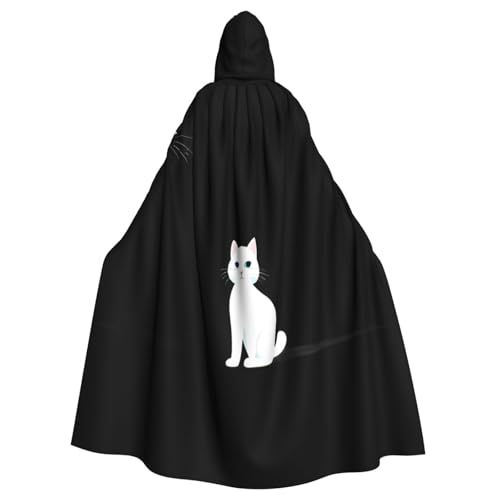 Kingww Halloween-Kapuzenumhang mit großer schwarzer Katze und kleiner weißer Katze, für Männer und Frauen: leichter Polyester-Umhang mit Kapuze, perfekt für Cosplay, Halloween und Kostümpartys Kingww Halloween-Kapuzenumhang mit großer schwarzer Katze und kleiner weißer Katze, für Männer und Frauen: leichter Polyester-Umhang mit Kapuze, perfekt für Cosplay, Halloween und Kostümpartys von Kingww