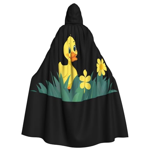 Kingww Halloween-Kapuzenumhang mit kleiner Ente in der gelben Blume für Damen und Herren: leichter Polyester-Umhang mit Kapuze, perfekt für Cosplay, Halloween und Kostümpartys Kingww Halloween-Kapuzenumhang mit kleiner Ente in der gelben Blume für Damen und Herren: leichter Polyester-Umhang mit Kapuze, perfekt für Cosplay, Halloween und Kostümpartys von Kingww