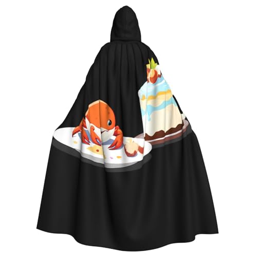 Kingww Halloween-Kapuzenumhang mit kleiner Krabbe, für Damen und Herren, leichter Polyester-Umhang mit Kapuze, perfekt für Cosplay, Halloween und Kostümpartys Kingww Halloween-Kapuzenumhang mit kleiner Krabbe, für Damen und Herren, leichter Polyester-Umhang mit Kapuze, perfekt für Cosplay, Halloween und Kostümpartys von Kingww