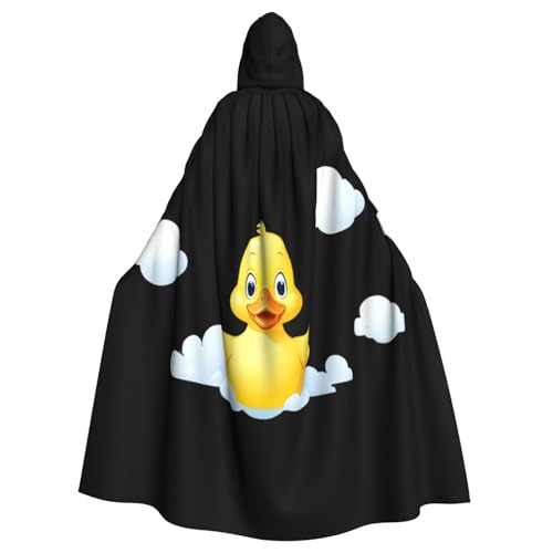 Kingww Halloween-Kapuzenumhang mit kleiner gelber Ente auf der Wolke, für Damen und Herren: leichter Polyester-Umhang mit Kapuze, perfekt für Cosplay, Halloween und Kostümpartys Kingww Halloween-Kapuzenumhang mit kleiner gelber Ente auf der Wolke, für Damen und Herren: leichter Polyester-Umhang mit Kapuze, perfekt für Cosplay, Halloween und Kostümpartys von Kingww