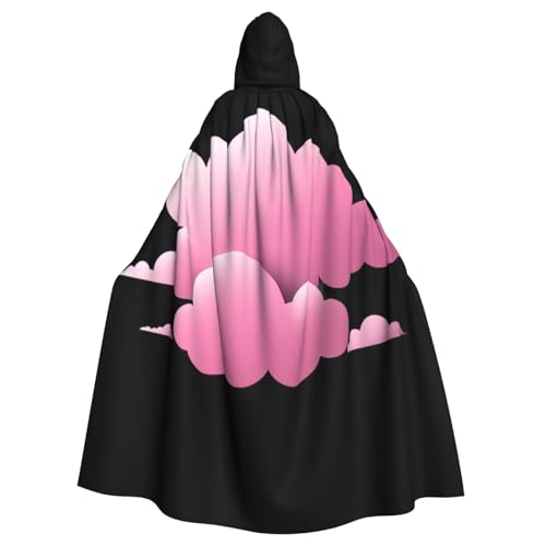 Kingww Halloween-Kapuzenumhang mit rosa Wolken für Damen und Herren: leichter Polyester-Umhang mit Kapuze, perfekt für Cosplay, Halloween und Kostümpartys Kingww Halloween-Kapuzenumhang mit rosa Wolken für Damen und Herren: leichter Polyester-Umhang mit Kapuze, perfekt für Cosplay, Halloween und Kostümpartys von Kingww